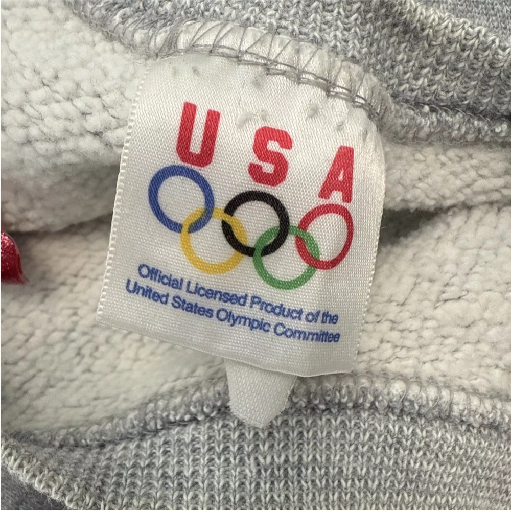 VTG Olympics Sweatshirt Adult Large Gray US Made In USA Crew Neck Long Sleeve